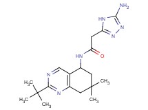 2-(5-amino-4H-1,2,4-triazol-3-yl)-N-(2-tert-butyl-7,7-dimethyl-5,6,7,8-tetrahydroquinazolin-5-yl)acetamide