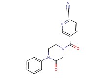 5-[(3-oxo-4-phenyl-1-piperazinyl)carbonyl]-2-pyridinecarbonitrile
