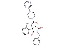 1-benzyl-3-(2-methylphenyl)-3-{2-oxo-2-[4-(2-pyrazinyl)-1-piperazinyl]ethyl}-2,5-pyrrolidinedione