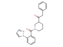 2-phenyl-1-{1-[2-(1H-pyrazol-1-yl)benzoyl]-3-piperidinyl}ethanone