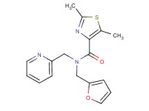N-(2-furylmethyl)-2,5-dimethyl-N-(pyridin-2-ylmethyl)-1,3-thiazole-4-carboxamide