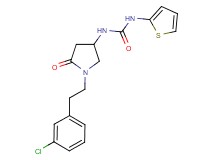 N-{1-[2-(3-chlorophenyl)ethyl]-5-oxo-3-pyrrolidinyl}-N'-2-thienylurea