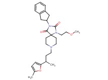 3-(2,3-dihydro-1H-inden-2-yl)-1-(2-methoxyethyl)-8-[3-(5-methyl-2-furyl)butyl]-1,3,8-triazaspiro[4.5]decane-2,4-dione