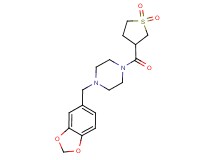 1-(1,3-benzodioxol-5-ylmethyl)-4-[(1,1-dioxidotetrahydro-3-thienyl)carbonyl]piperazine
