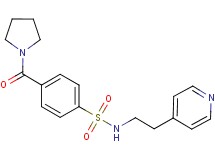 N-[2-(4-pyridinyl)ethyl]-4-(1-pyrrolidinylcarbonyl)benzenesulfonamide