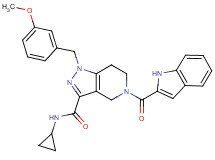 N-cyclopropyl-5-(1H-indol-2-ylcarbonyl)-1-(3-methoxybenzyl)-4,5,6,7-tetrahydro-1H-pyrazolo[4,3-c]pyridine-3-carboxamide
