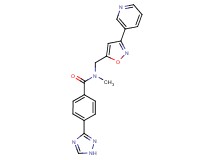 N-methyl-N-{[3-(3-pyridinyl)-5-isoxazolyl]methyl}-4-(1H-1,2,4-triazol-3-yl)benzamide