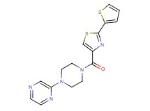 2-(4-{[2-(2-thienyl)-1,3-thiazol-4-yl]carbonyl}-1-piperazinyl)pyrazine