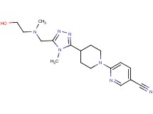 6-[4-(5-{[(2-hydroxyethyl)(methyl)amino]methyl}-4-methyl-4H-1,2,4-triazol-3-yl)piperidin-1-yl]nicotinonitrile