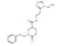 N-[2-(4-ethyl-4H-1,2,4-triazol-3-yl)ethyl]-6-oxo-1-(2-phenylethyl)-3-piperidinecarboxamide