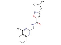 3-isobutyl-N-[(4-methyl-5,6,7,8-tetrahydro-2-quinazolinyl)methyl]-5-isoxazolecarboxamide
