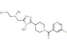 2-[[(5-{1-[(5-fluoropyridin-3-yl)carbonyl]piperidin-4-yl}-4-methyl-4H-1,2,4-triazol-3-yl)methyl](methyl)amino]ethanol