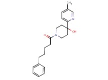 4-(5-methylpyridin-2-yl)-1-(5-phenylpentanoyl)piperidin-4-ol