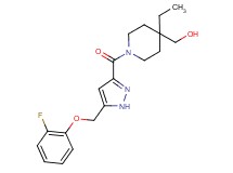 [4-ethyl-1-({5-[(2-fluorophenoxy)methyl]-1H-pyrazol-3-yl}carbonyl)piperidin-4-yl]methanol