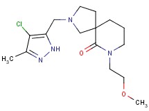 2-[(4-chloro-3-methyl-1H-pyrazol-5-yl)methyl]-7-(2-methoxyethyl)-2,7-diazaspiro[4.5]decan-6-one