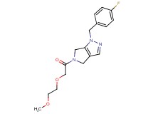 1-(4-fluorobenzyl)-5-[(2-methoxyethoxy)acetyl]-1,4,5,6-tetrahydropyrrolo[3,4-c]pyrazole
