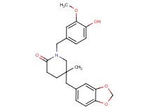 5-(1,3-benzodioxol-5-ylmethyl)-1-(4-hydroxy-3-methoxybenzyl)-5-methylpiperidin-2-one