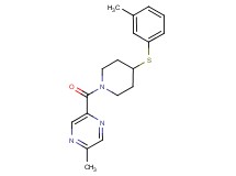 2-methyl-5-({4-[(3-methylphenyl)thio]-1-piperidinyl}carbonyl)pyrazine
