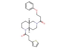 (4aR*,8aS*)-6-(3-phenoxypropanoyl)-1-[3-(2-thienyl)propanoyl]decahydro-1,6-naphthyridine