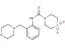 N-[2-(morpholin-4-ylmethyl)phenyl]thiomorpholine-4-carboxamide 1,1-dioxide