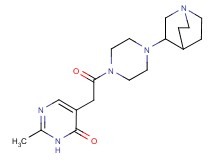 5-{2-[4-(1-azabicyclo[2.2.2]oct-3-yl)-1-piperazinyl]-2-oxoethyl}-2-methyl-4(3H)-pyrimidinone