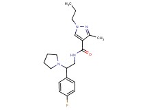 N-[2-(4-fluorophenyl)-2-(1-pyrrolidinyl)ethyl]-3-methyl-1-propyl-1H-pyrazole-4-carboxamide