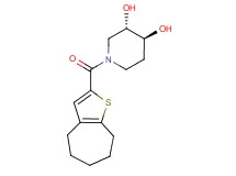 (3S*,4S*)-1-(5,6,7,8-tetrahydro-4H-cyclohepta[b]thien-2-ylcarbonyl)piperidine-3,4-diol