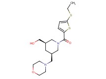 [(3R*,5R*)-1-{[5-(ethylthio)-2-thienyl]carbonyl}-5-(morpholin-4-ylmethyl)piperidin-3-yl]methanol