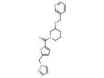 3-[({1-[5-(1H-pyrazol-1-ylmethyl)-2-furoyl]-3-piperidinyl}oxy)methyl]pyridine