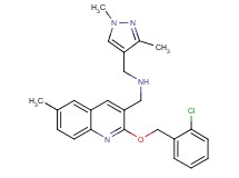 ({2-[(2-chlorobenzyl)oxy]-6-methyl-3-quinolinyl}methyl)[(1,3-dimethyl-1H-pyrazol-4-yl)methyl]amine