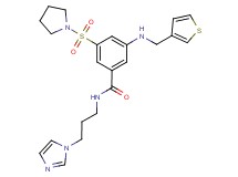 N-[3-(1H-imidazol-1-yl)propyl]-3-(1-pyrrolidinylsulfonyl)-5-[(3-thienylmethyl)amino]benzamide