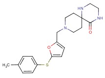9-({5-[(4-methylphenyl)thio]-2-furyl}methyl)-1,4,9-triazaspiro[5.5]undecan-5-one