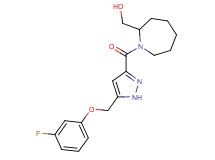 [1-({5-[(3-fluorophenoxy)methyl]-1H-pyrazol-3-yl}carbonyl)azepan-2-yl]methanol