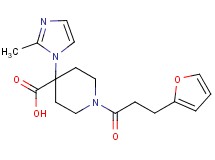 1-[3-(2-furyl)propanoyl]-4-(2-methyl-1H-imidazol-1-yl)piperidine-4-carboxylic acid