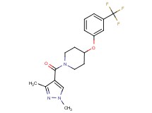 1-[(1,3-dimethyl-1H-pyrazol-4-yl)carbonyl]-4-[3-(trifluoromethyl)phenoxy]piperidine