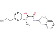 3-methyl-N-[1-methyl-2-(3-methyl-2-pyridinyl)ethyl]-5-propyl-1-benzofuran-2-carboxamide