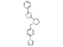 2-(5-{1-[4-(1H-pyrazol-1-yl)benzyl]-2-pyrrolidinyl}-1,2,4-oxadiazol-3-yl)pyridine