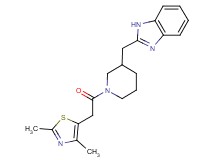 2-({1-[(2,4-dimethyl-1,3-thiazol-5-yl)acetyl]-3-piperidinyl}methyl)-1H-benzimidazole