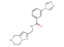 N-(4,5,6,7-tetrahydropyrazolo[1,5-a]pyrazin-2-ylmethyl)-3-(4H-1,2,4-triazol-4-yl)benzamide hydrochloride
