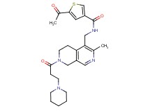 5-acetyl-N-({3-methyl-7-[3-(1-piperidinyl)propanoyl]-5,6,7,8-tetrahydro-2,7-naphthyridin-4-yl}methyl)-3-thiophenecarboxamide