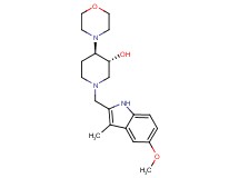 (3R*,4R*)-1-[(5-methoxy-3-methyl-1H-indol-2-yl)methyl]-4-(4-morpholinyl)-3-piperidinol