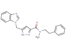 5-(1H-benzimidazol-1-ylmethyl)-N-methyl-N-(2-phenylethyl)-1H-pyrazole-3-carboxamide