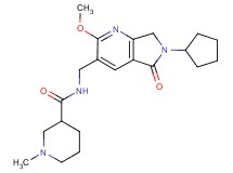 N-[(6-cyclopentyl-2-methoxy-5-oxo-6,7-dihydro-5H-pyrrolo[3,4-b]pyridin-3-yl)methyl]-1-methylpiperidine-3-carboxamide