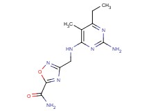 3-{[(2-amino-6-ethyl-5-methylpyrimidin-4-yl)amino]methyl}-1,2,4-oxadiazole-5-carboxamide