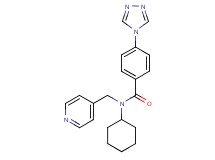 N-cyclohexyl-N-(pyridin-4-ylmethyl)-4-(4H-1,2,4-triazol-4-yl)benzamide