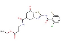 ethyl N-({2-[(2-chloro-6-fluorobenzoyl)amino]-7-oxo-4,5,6,7-tetrahydro-1,3-benzothiazol-5-yl}carbonyl)-beta-alaninate