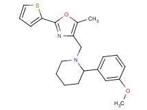2-(3-methoxyphenyl)-1-{[5-methyl-2-(2-thienyl)-1,3-oxazol-4-yl]methyl}piperidine