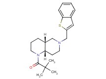 (4aR*,8aS*)-6-(1-benzothien-2-ylmethyl)-1-(2,2-dimethylpropanoyl)decahydro-1,6-naphthyridine