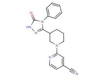 2-[3-(5-oxo-4-phenyl-4,5-dihydro-1H-1,2,4-triazol-3-yl)-1-piperidinyl]isonicotinonitrile