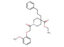 ethyl 1-[(2-methoxyphenoxy)acetyl]-4-(3-phenylpropyl)-4-piperidinecarboxylate